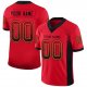 Youth Custom Scarlet Black-Gold Mesh Drift Fashion Football Jersey