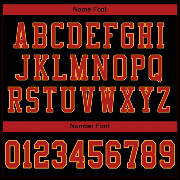 Preschool Custom Black Scarlet-Gold Mesh Authentic Football Jersey