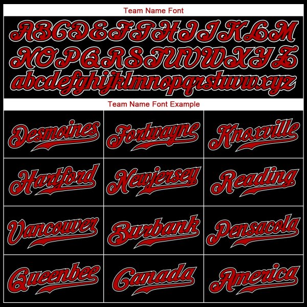 Men's Custom Black Red-White Authentic Baseball Jersey