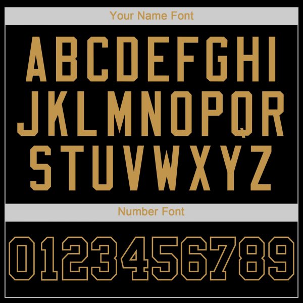 Kid's Custom Black Black-Old Gold Authentic Baseball Jersey