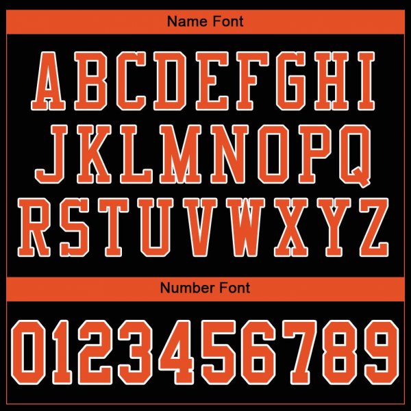 Men's Custom Black Orange-White Mesh Authentic Football Jersey